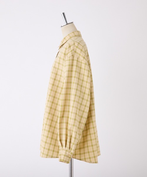 one after another NICE CLAUP(ワンアフターアナザーナイスクラップ)の「ネーム付き/オーバーサイズチェックシャツ(シャツ/ブラウス・レディース・サックスブルー系/イエロー系その他・FREE)」の8枚目の写真