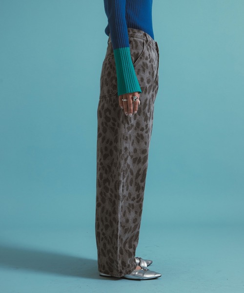 セール】レオパードバレルレッグパンツ（デニムパンツ）｜bohmal