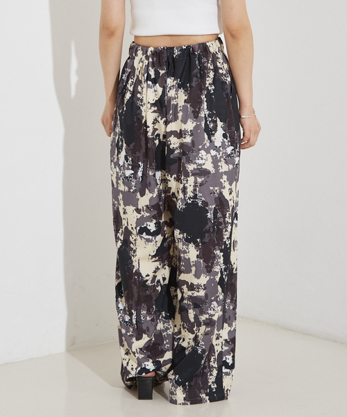 NOMINE（ノミネ）の「【セットアップ着用可】スプラッシュプリントドロスト パンツ（その他パンツ・レディース・チャコールグレー/アイボリー/パープル・M/S）」の6枚目の写真