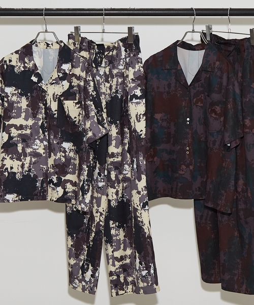 NOMINE（ノミネ）の「【セットアップ着用可】スプラッシュプリントドロスト パンツ（その他パンツ・レディース・チャコールグレー/アイボリー/パープル・M/S）」の14枚目の写真