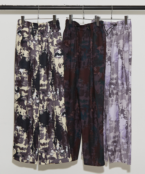 NOMINE（ノミネ）の「【セットアップ着用可】スプラッシュプリントドロスト パンツ（その他パンツ・レディース・チャコールグレー/アイボリー/パープル・M/S）」の15枚目の写真