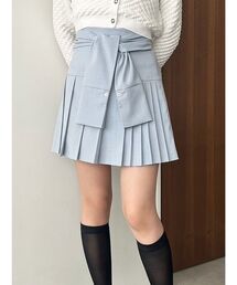 ツイストプリーツミニスカパン
