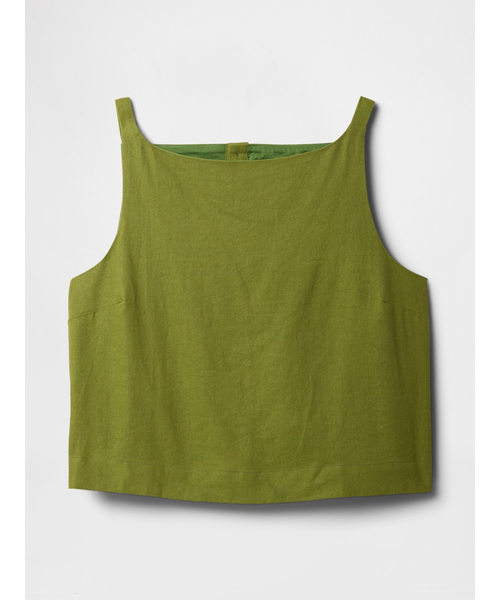 GAP(ギャップ)の「リネンブレンド エプロントップス ノースリーブ(シャツ/ブラウス・レディース・ブラック/ベージュ/ホワイト×グレー・L/M/XS/XXS/S)」の20枚目の写真