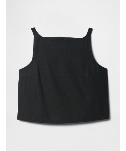 GAP(ギャップ)の「リネンブレンド エプロントップス ノースリーブ(シャツ/ブラウス・レディース・ブラック/ベージュ/ホワイト×グレー・L/M/XS/XXS/S)」の21枚目の写真