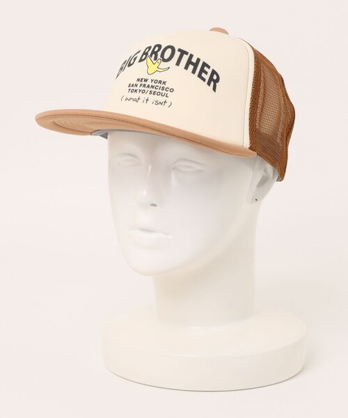 Mark Gonzales(マーク・ゴンザレス)の「【Mark Gonzales/マークゴンザレス】メッシュロゴキャップ(キャップ・メンズ・ブラック/ベージュ系その他・ONESIZE)」の2枚目の写真