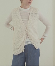Tawa knit long vest タワニットロングベスト