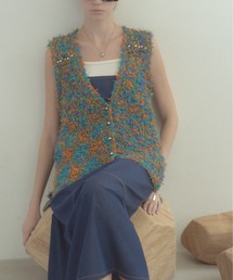 Muel Chic（ミュエルシック）の「Tawa knit long vest  タワニットロングベスト（ベスト）」