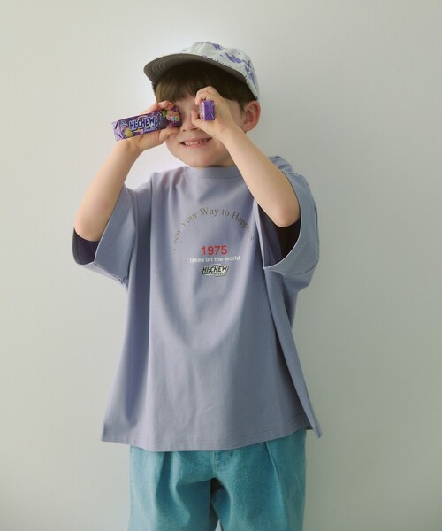 green label relaxing(グリーンレーベルリラクシング)の「【別注】<HI-CHEW><FRUIT OF THE LOOM>Tシャツ/ キッズ 110cm-150cm(Tシャツ/カットソー・キッズ・ライム/ホワイト/ライトピンク/パープル・S(120-130cm)/XS(110-120cm)/M(140-150cm))」の4枚目の写真