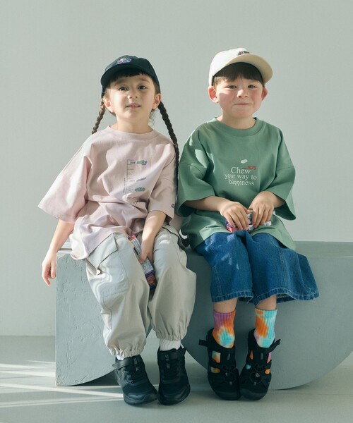 green label relaxing(グリーンレーベルリラクシング)の「【別注】<HI-CHEW><FRUIT OF THE LOOM>Tシャツ/ キッズ 110cm-150cm(Tシャツ/カットソー・キッズ・ライム/ホワイト/ライトピンク/パープル・S(120-130cm)/XS(110-120cm)/M(140-150cm))」の5枚目の写真