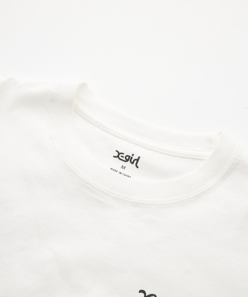 tシャツ LOGO AND BUTTERFLY 2P S/S BABY TEE レディース X-girl】LOGO AND BUTTERFLY 2P S/S BABY TEE 半袖トップス 半袖