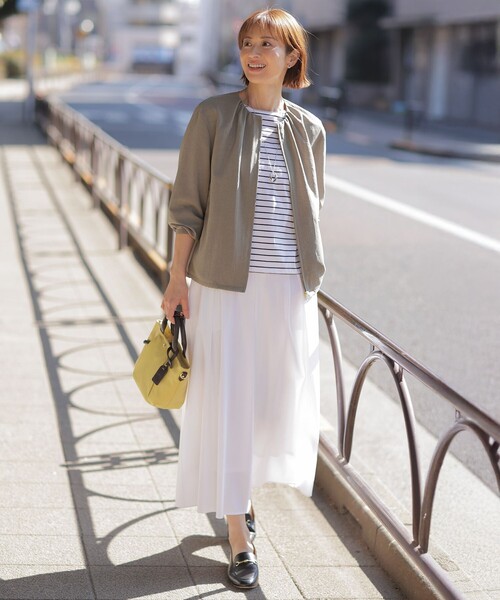 J.PRESS Ladies(J.プレス レディス)の「【WEB限定カラーあり・洗える】トリコットジャージー フレアーパンツ(その他パンツ・レディース・グレー系/ホワイト系/ネイビー系・XS)」の5枚目の写真