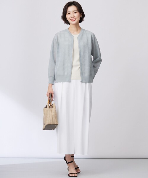 J.PRESS Ladies(J.プレス レディス)の「【WEB限定カラーあり・洗える】トリコットジャージー フレアーパンツ(その他パンツ・レディース・グレー系/ホワイト系/ネイビー系・XS)」の14枚目の写真