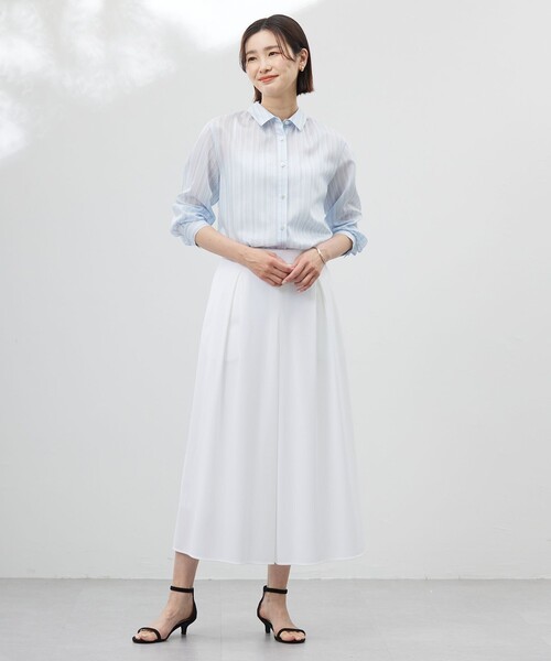 J.PRESS Ladies(J.プレス レディス)の「【WEB限定カラーあり・洗える】トリコットジャージー フレアーパンツ(その他パンツ・レディース・グレー系/ホワイト系/ネイビー系・XS)」の19枚目の写真