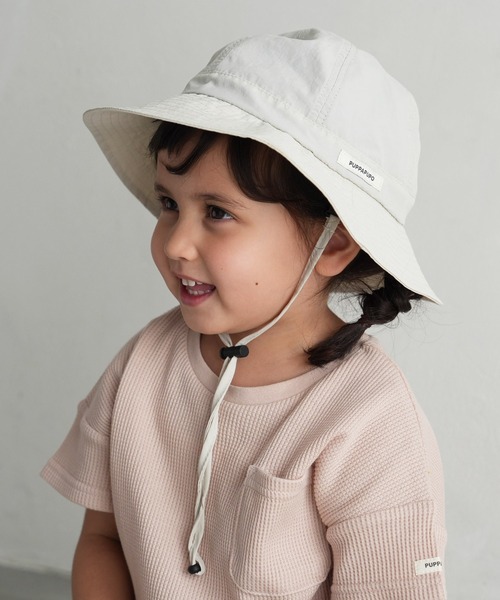 PUPPAPUPO（プッパプーポ）の「サファリハット 保冷剤ポケット付き（ハット・キッズ・アイボリー/モカ/ミント/チャコールグレー/スモークピンク/グレイッシュベージュ・XS/S）」の2枚目の写真