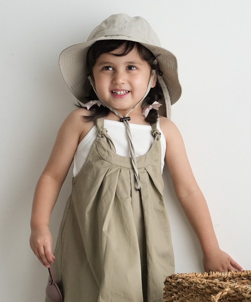 PUPPAPUPO（プッパプーポ）の「サファリハット 保冷剤ポケット付き（ハット・キッズ・アイボリー/モカ/ミント/チャコールグレー/スモークピンク/グレイッシュベージュ・XS/S）」の20枚目の写真