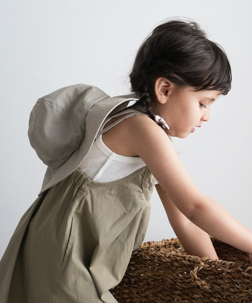 PUPPAPUPO（プッパプーポ）の「サファリハット 保冷剤ポケット付き（ハット・キッズ・アイボリー/モカ/ミント/チャコールグレー/スモークピンク/グレイッシュベージュ・XS/S）」の21枚目の写真