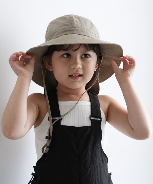 PUPPAPUPO（プッパプーポ）の「サファリハット 保冷剤ポケット付き（ハット・キッズ・アイボリー/モカ/ミント/チャコールグレー/スモークピンク/グレイッシュベージュ・XS/S）」の22枚目の写真