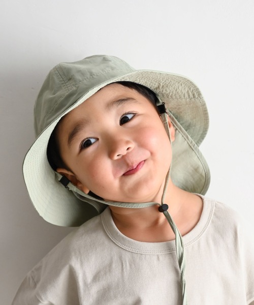 PUPPAPUPO（プッパプーポ）の「サファリハット 保冷剤ポケット付き（ハット・キッズ・アイボリー/モカ/ミント/チャコールグレー/スモークピンク/グレイッシュベージュ・XS/S）」の16枚目の写真