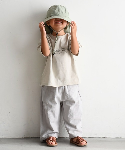 PUPPAPUPO（プッパプーポ）の「サファリハット 保冷剤ポケット付き（ハット・キッズ・アイボリー/モカ/ミント/チャコールグレー/スモークピンク/グレイッシュベージュ・XS/S）」の17枚目の写真