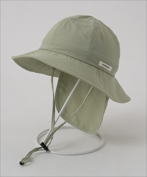 PUPPAPUPO（プッパプーポ）の「サファリハット 保冷剤ポケット付き（ハット・キッズ・アイボリー/モカ/ミント/チャコールグレー/スモークピンク/グレイッシュベージュ・XS/S）」の18枚目の写真
