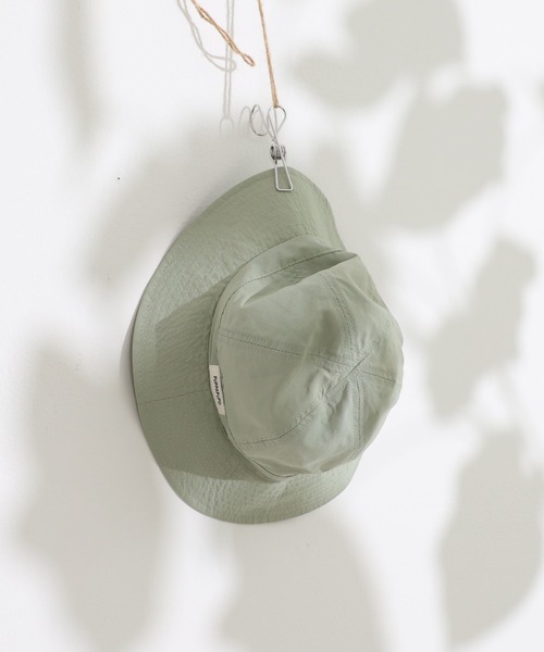 PUPPAPUPO（プッパプーポ）の「サファリハット 保冷剤ポケット付き（ハット・キッズ・アイボリー/モカ/ミント/チャコールグレー/スモークピンク/グレイッシュベージュ・XS/S）」の12枚目の写真