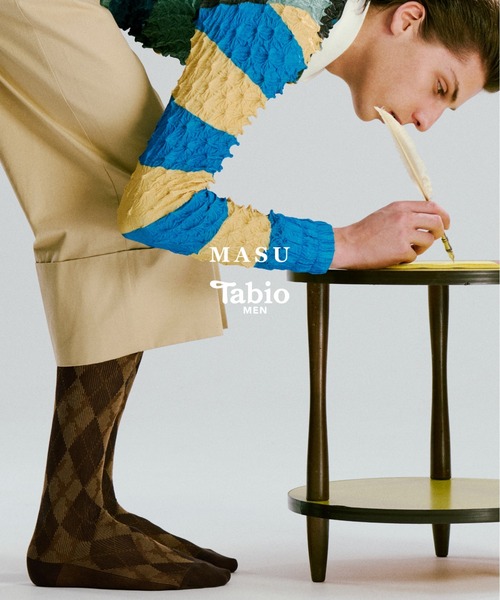 MASU(エムエーエスユー)の「"MASU X TABIO" ANGEL ARGYLE SOCKS(ソックス/靴下・メンズ・ブラック/レモンイエロー/ブラウン・ONE SIZE)」の4枚目の写真