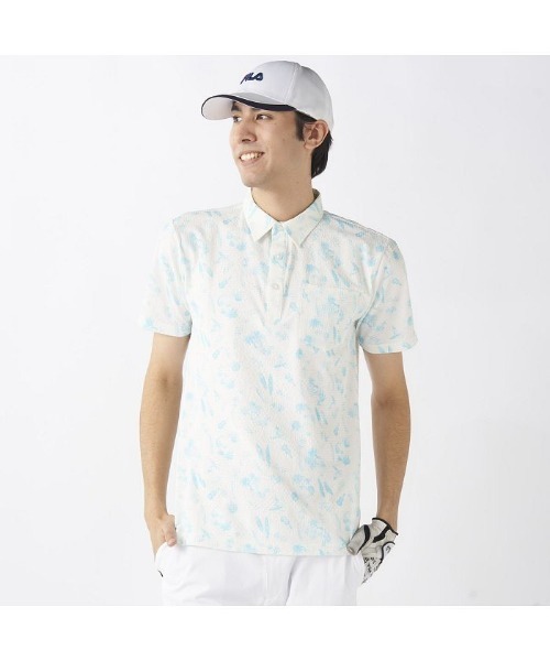 FILA GOLF(フィラゴルフ )の「FILA GOLF/フィラ ゴルフ ゴルフウェア ポロシャツ ストレッチ 胸ポケット付き 半袖 シャツ Tシャツ(Tシャツ/カットソー・メンズ・オレンジ/ホワイト/ネイビー・M/L/LL)」の2枚目の写真