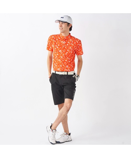 FILA GOLF(フィラゴルフ )の「FILA GOLF/フィラ ゴルフ ゴルフウェア ポロシャツ ストレッチ 胸ポケット付き 半袖 シャツ Tシャツ(Tシャツ/カットソー・メンズ・オレンジ/ホワイト/ネイビー・M/L/LL)」の7枚目の写真