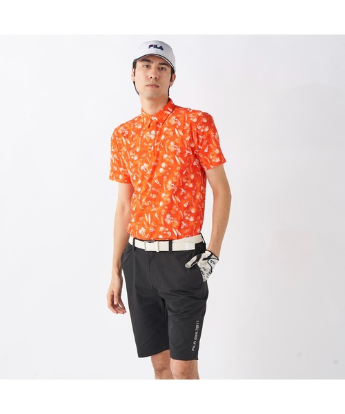 FILA GOLF(フィラゴルフ )の「FILA GOLF/フィラ ゴルフ ゴルフウェア ポロシャツ ストレッチ 胸ポケット付き 半袖 シャツ Tシャツ(Tシャツ/カットソー・メンズ・オレンジ/ホワイト/ネイビー・M/L/LL)」の6枚目の写真