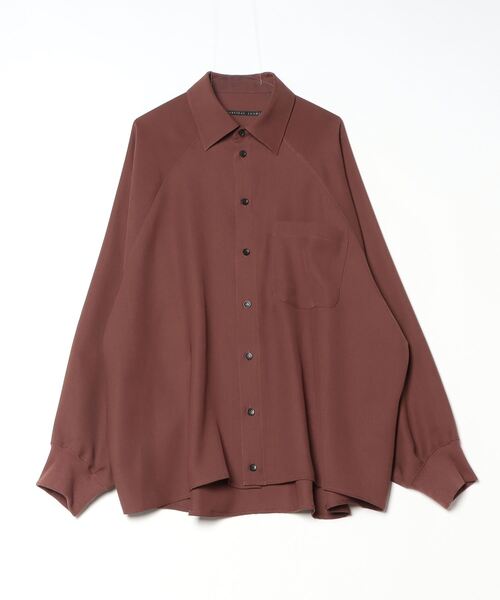 my beautiful landlet(マイビューティフルランドレット)の「【my beautiful landlet】 CU/TRIXION 2WAY DOUBLE CLOTH RAGLAN OVERSIZE SHIRT(シャツ/ブラウス・メンズ・ブラック/カーキ/ネイビー/エンジ・0/1)」の1枚目の写真