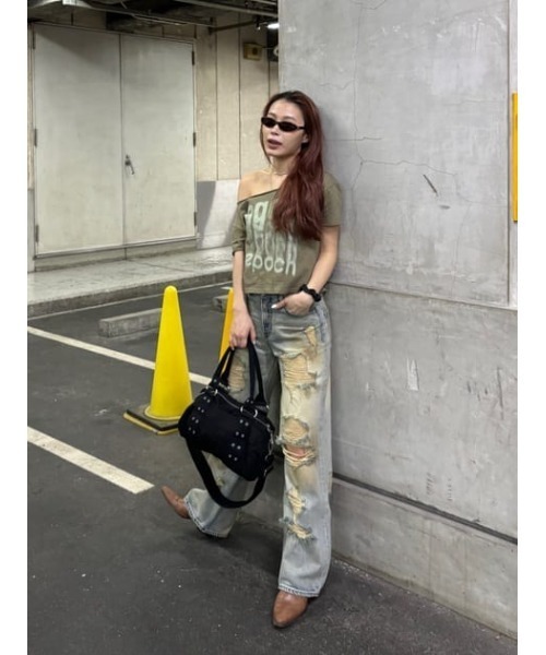 PAINT LOOSEY CRASH デニム 24inch laguagem PAINT LOOSEY CRASH デニム（デニムパンツ）｜LAGUA GEM