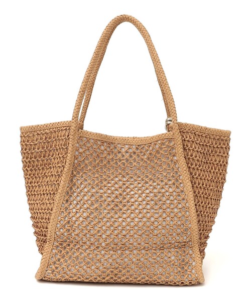 SHIPS any: タッセル 透かし編み ペーパー トート バッグ（トート