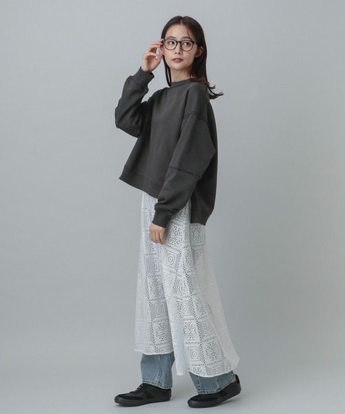 GLOBAL WORK（グローバルワーク）の「MATINEE LINE/レースキャミワンピース/327907（ワンピース・レディース・ブラック/オフホワイト・MEDIUM/LARGE）」の18枚目の写真