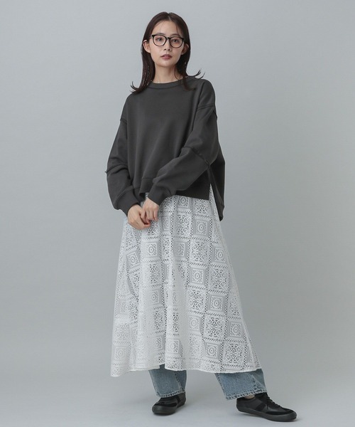 GLOBAL WORK（グローバルワーク）の「MATINEE LINE/レースキャミワンピース/327907（ワンピース・レディース・ブラック/オフホワイト・MEDIUM/LARGE）」の20枚目の写真