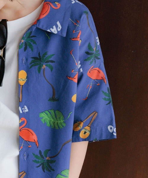 BAYFLOW（ベイフロー）の「[セットアップで着用可能☆]リゾート柄シャツ(KIDS)（シャツ/ブラウス・キッズ・ネイビー/ブラック/ブラウン・110cm/150cm/140cm/130cm/120cm）」の8枚目の写真