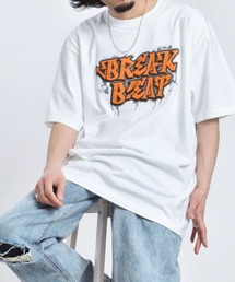 【MODISH GAZE】BREAK BEATグラフィックプリントTシャツ