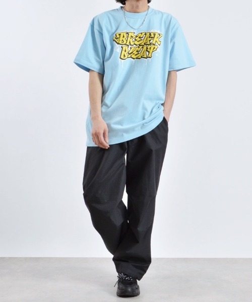 MODISH GAZE(モディシュガゼ)の「【MODISH GAZE】BREAK BEATグラフィックプリントTシャツ(Tシャツ/カットソー・レディース・ロイヤルブルー/ブラック/ホワイト・X-LARGE/LARGE/MEDIUM)」の6枚目の写真