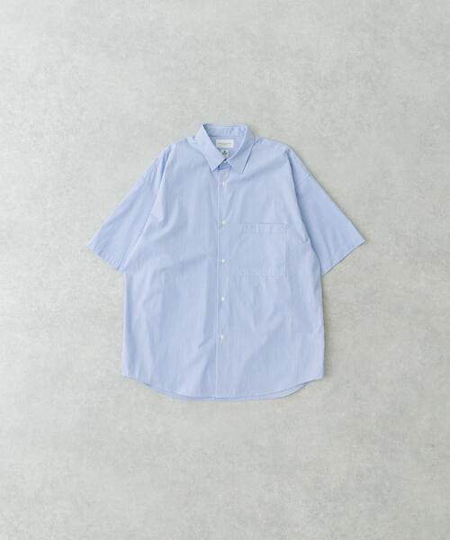 URBAN RESEARCH(アーバンリサーチ)の「new basic THOMAS MASON SHORT-SLEEVE OVER SHIRTS(シャツ/ブラウス・メンズ・グリーン系その他/ロイヤルブルー/ストライプ/ホワイト/ライトブルー・SMALL/MEDIUM/LARGE/X-LARGE)」の5枚目の写真