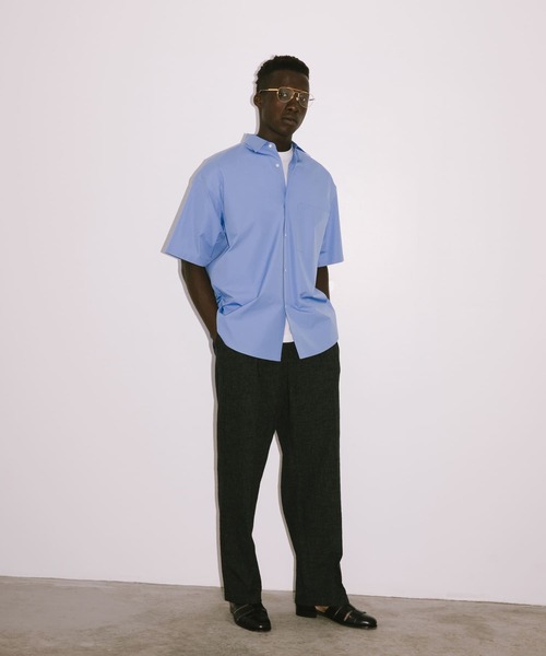 セール】new basic THOMAS MASON SHORT-SLEEVE OVER SHIRTS