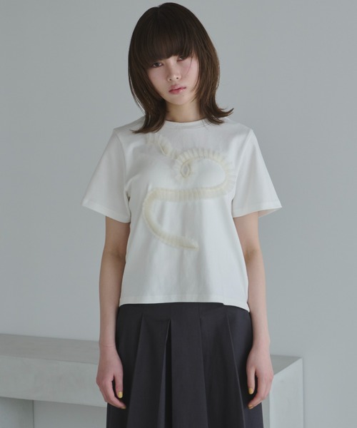 tulle frill T-shirt/チュールフリルTシャツ（Tシャツ