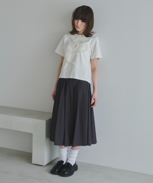 tシャツ Pal tulle CS パルチュールカットソー レディース tulle frill T-shirt/チュールフリルTシャツ（Tシャツ