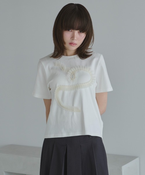 tulle frill T-shirt/チュールフリルTシャツ（Tシャツ