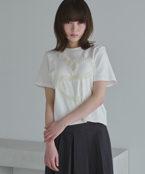 tulle frill T-shirt/チュールフリルTシャツ（Tシャツ
