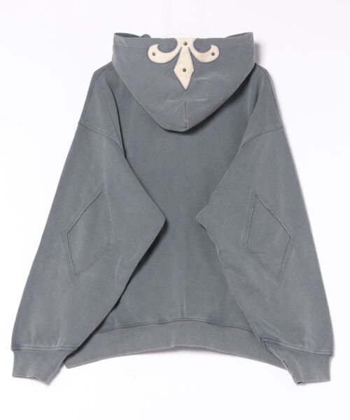SUPPLIER/【LHP EXCLUSIVE】FLEUR LEATHER PATCH ZIP HOODIE