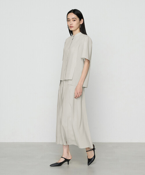 COMME CA（コムサ）の「フィネスボイル 半袖ブラウス（シャツ/ブラウス・レディース・ダークネイビー/ライトグレー・9号）」の4枚目の写真