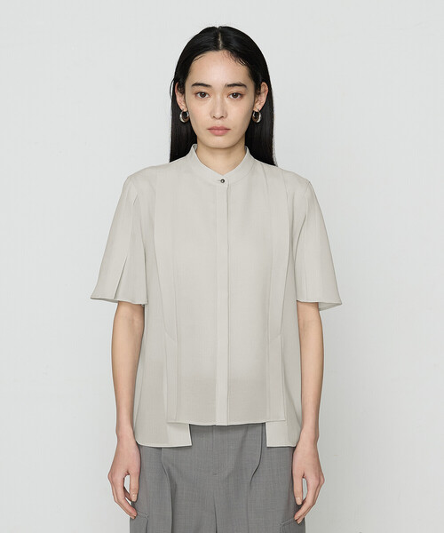 COMME CA（コムサ）の「フィネスボイル 半袖ブラウス（シャツ/ブラウス・レディース・ダークネイビー/ライトグレー・9号）」の10枚目の写真