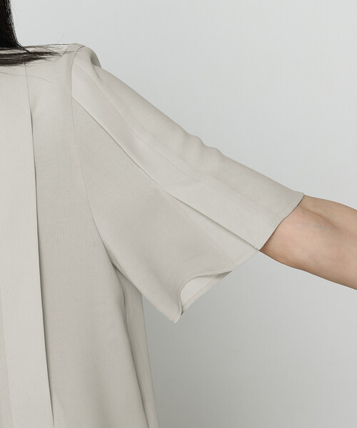 COMME CA（コムサ）の「フィネスボイル 半袖ブラウス（シャツ/ブラウス・レディース・ダークネイビー/ライトグレー・9号）」の14枚目の写真