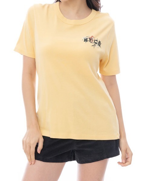 RVCA(ルーカ)の「RVCA レディース HAWAII DAILY TEE Tシャツ 【2025年春夏モデル】/ルーカバックプリント半袖Tシャツ(Tシャツ/カットソー・レディース・イエロー系その他・LARGE/MEDIUM/SMALL)」の5枚目の写真