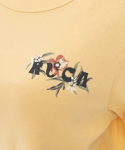RVCA(ルーカ)の「RVCA レディース HAWAII DAILY TEE Tシャツ 【2025年春夏モデル】/ルーカバックプリント半袖Tシャツ(Tシャツ/カットソー・レディース・イエロー系その他・LARGE/MEDIUM/SMALL)」の4枚目の写真