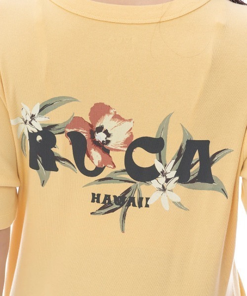 RVCA(ルーカ)の「RVCA レディース HAWAII DAILY TEE Tシャツ 【2025年春夏モデル】/ルーカバックプリント半袖Tシャツ(Tシャツ/カットソー・レディース・イエロー系その他・LARGE/MEDIUM/SMALL)」の3枚目の写真